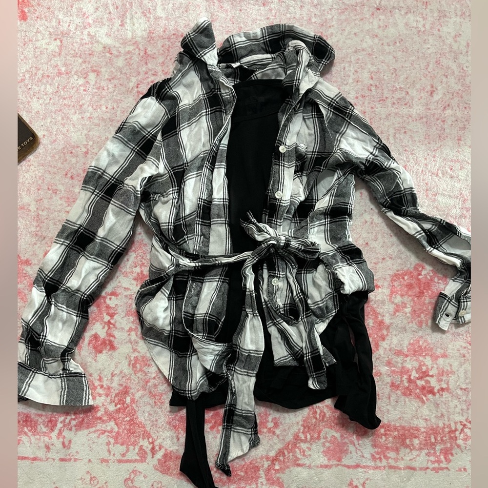 Long sleeve shirts bundle base layer with plaid